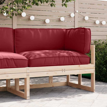 Pallet Kussen Set 3 Pcs 120 X 80 X 12 Cm Oxford Stof Wijnrood