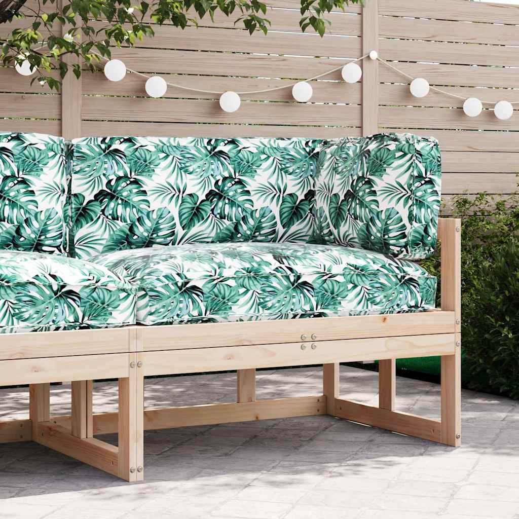 Pallet Kussen Set Bloemen 3 Pcs Groen Oxford Stof Bladpatroon Bladpatroon