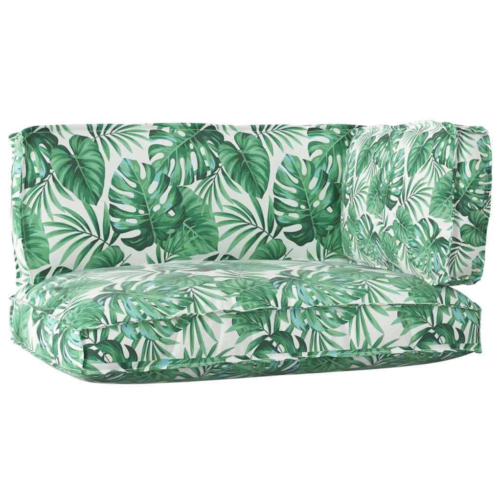 Pallet Kussen Set Bloemen 3 Pcs Groen Oxford Stof Bladpatroon Bladpatroon