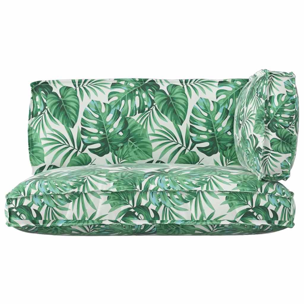 Pallet Kussen Set Bloemen 3 Pcs Groen Oxford Stof Bladpatroon Bladpatroon