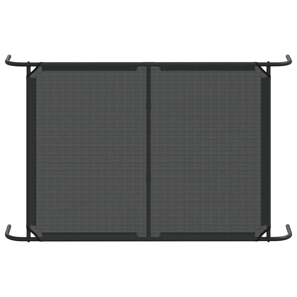 Hondenmand Verhoogd 130X80X20 Cm Textiel En Staal 130 x 80 cm Zwart Textileen