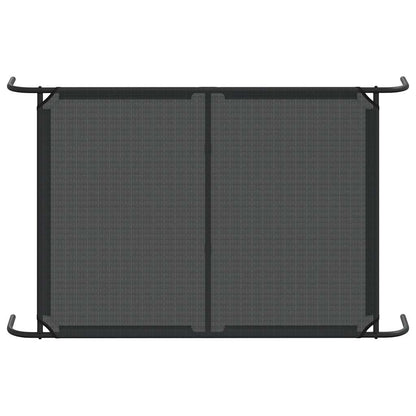 Hondenmand Verhoogd 130X80X20 Cm Textiel En Staal 130 x 80 cm Zwart Textileen