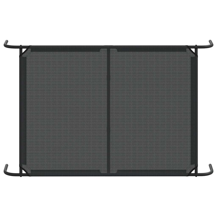 Hondenmand Verhoogd 130X80X20 Cm Textiel En Staal 130 x 80 cm Zwart Textileen