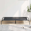 Hondenmand verhoogd 130x80x20 cm textiel en staal zwart