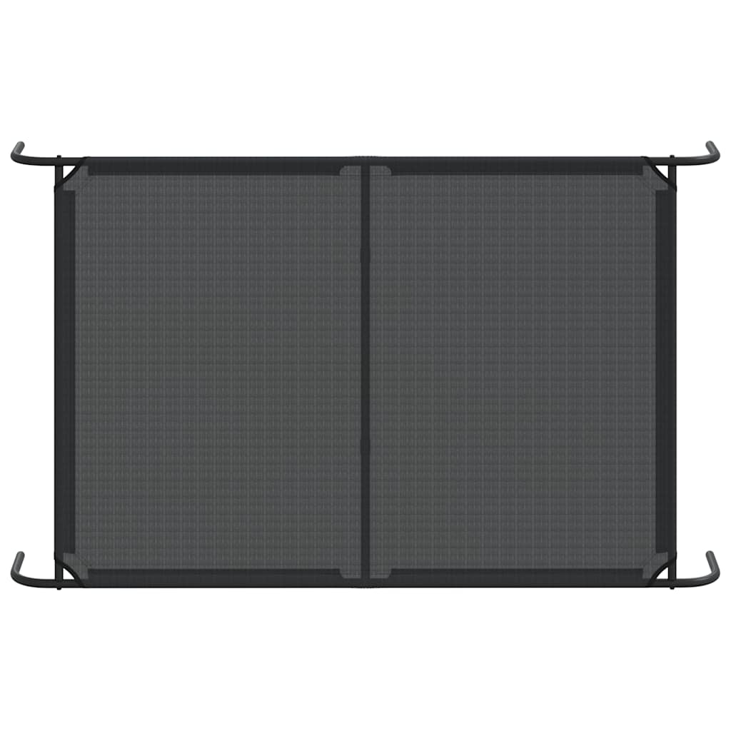 Hondenmand verhoogd 150x90x20 cm textiel en staal zwart