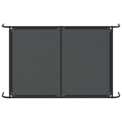 Hondenmand verhoogd 150x90x20 cm textiel en staal zwart