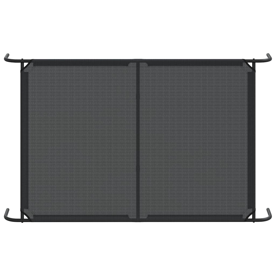 Hondenmand verhoogd 150x90x20 cm textiel en staal zwart