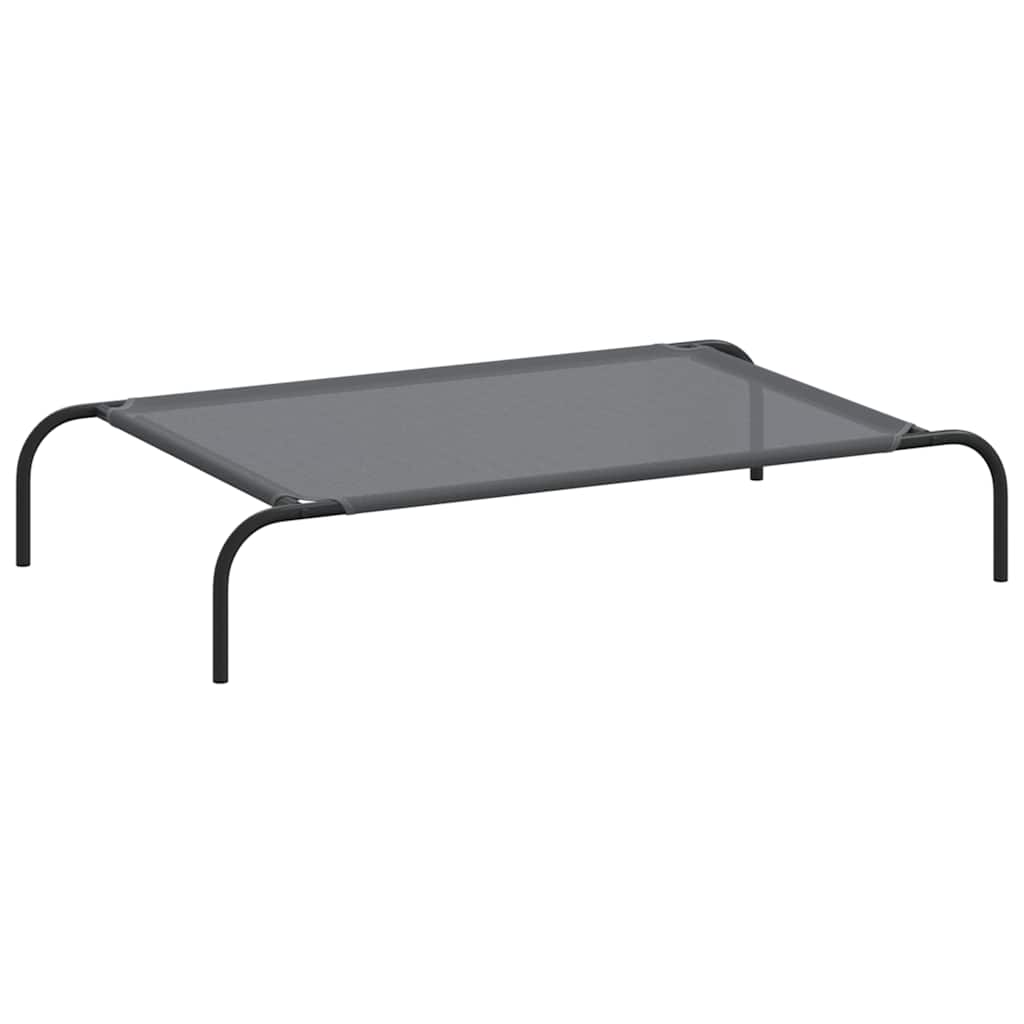 Hondenmand verhoogd 110x65x20 cm textiel en staal grijs