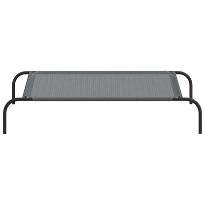 Hondenmand verhoogd 110x65x20 cm textiel en staal grijs