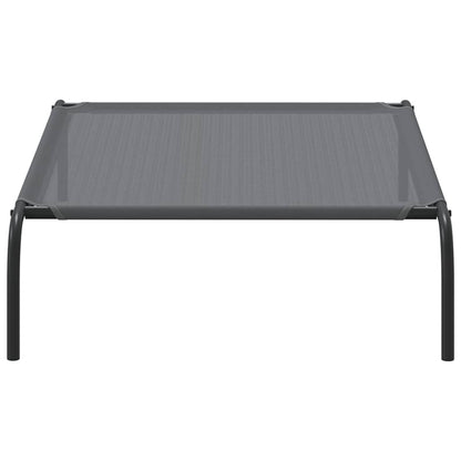Hondenmand verhoogd 110x65x20 cm textiel en staal grijs