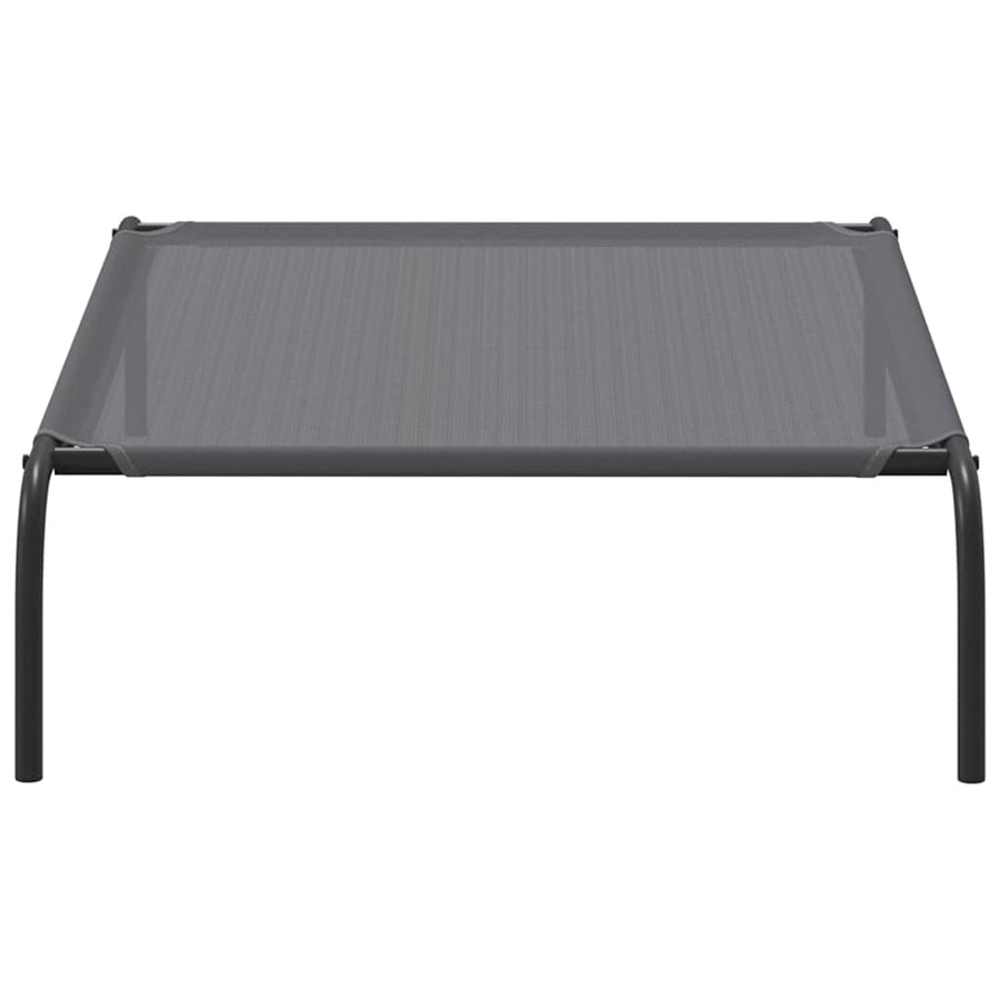 Hondenmand verhoogd 110x65x20 cm textiel en staal grijs