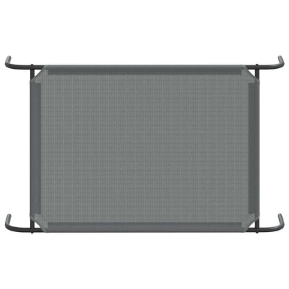 Hondenmand verhoogd 110x65x20 cm textiel en staal grijs