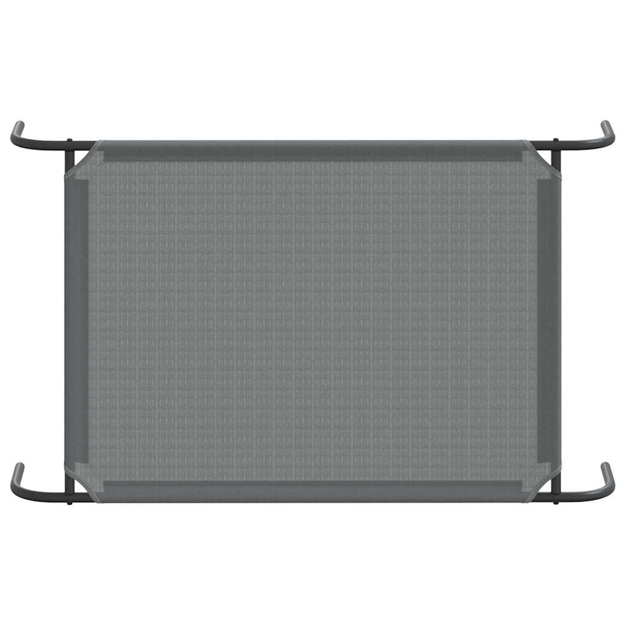 Hondenmand verhoogd 110x65x20 cm textiel en staal grijs