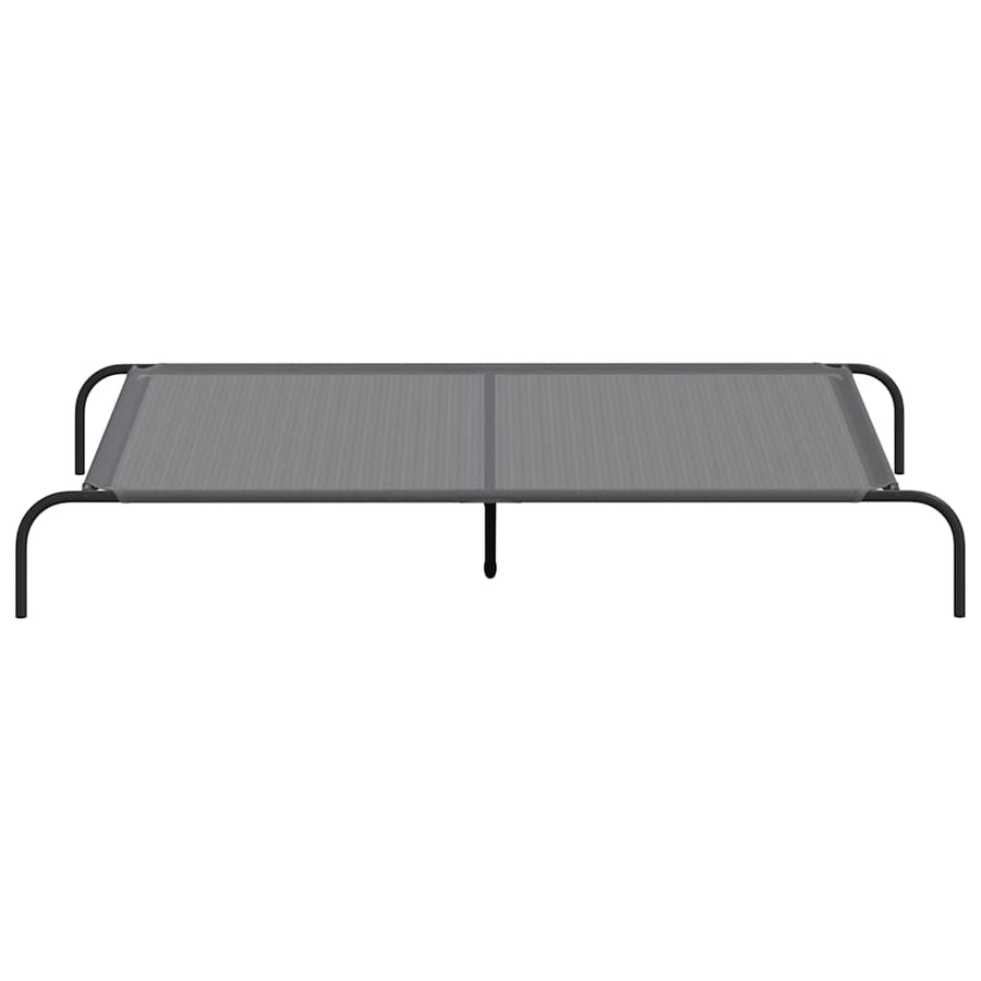 Hondenmand verhoogd 150x90x20 cm textiel en staal grijs
