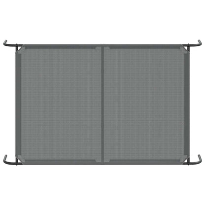 Hondenmand verhoogd 150x90x20 cm textiel en staal grijs