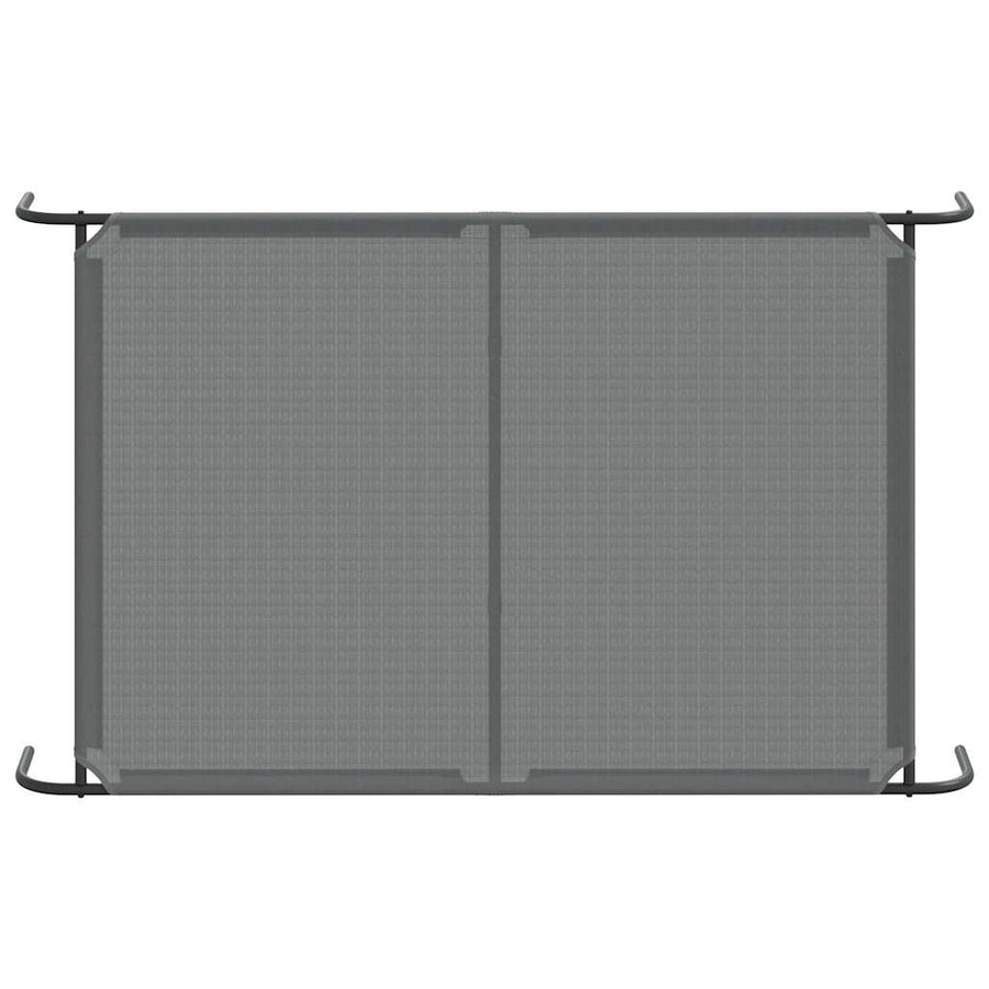 Hondenmand verhoogd 150x90x20 cm textiel en staal grijs