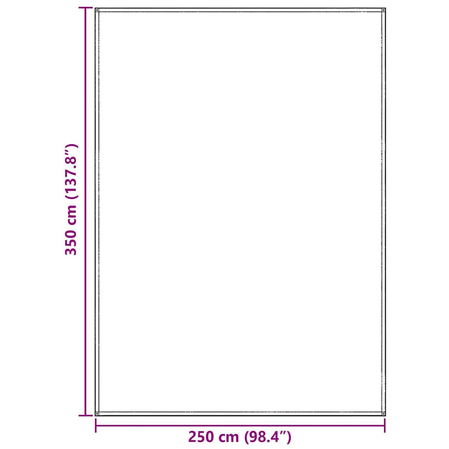Tenttapijt Blauwgrijs Polyetheen Blauw-Grijs 250 x 350 cm