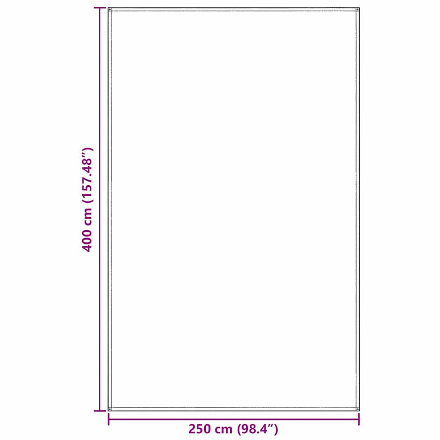Tenttapijt Blauw en Grijs 400 x 250 cm Polyetheen