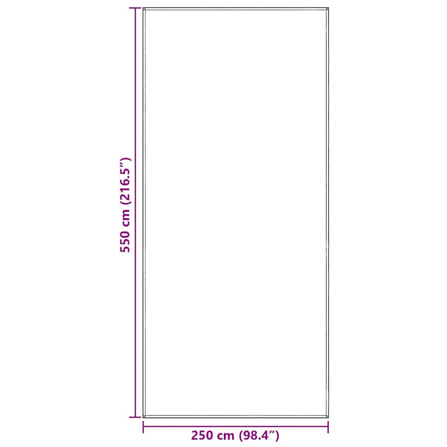 Tenttapijt Blauwgrijs Polyetheen Blauw-Grijs 250 x 550 cm