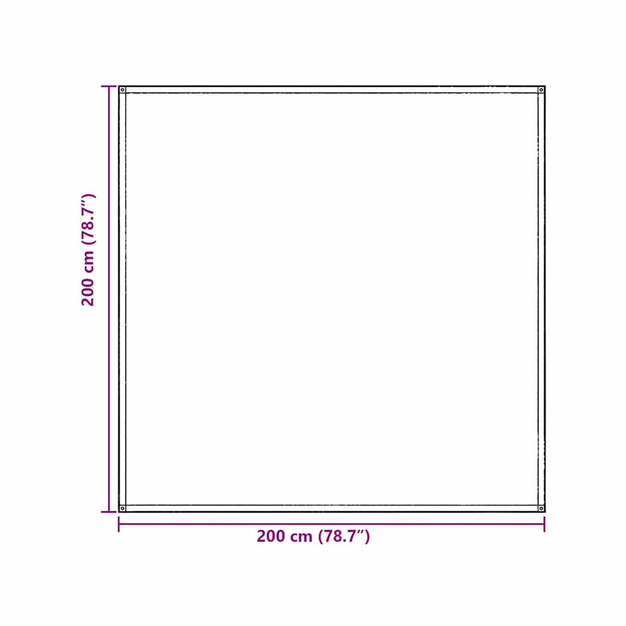 Tenttapijt Polyetheen Lichtgrijs 200 x 200 cm