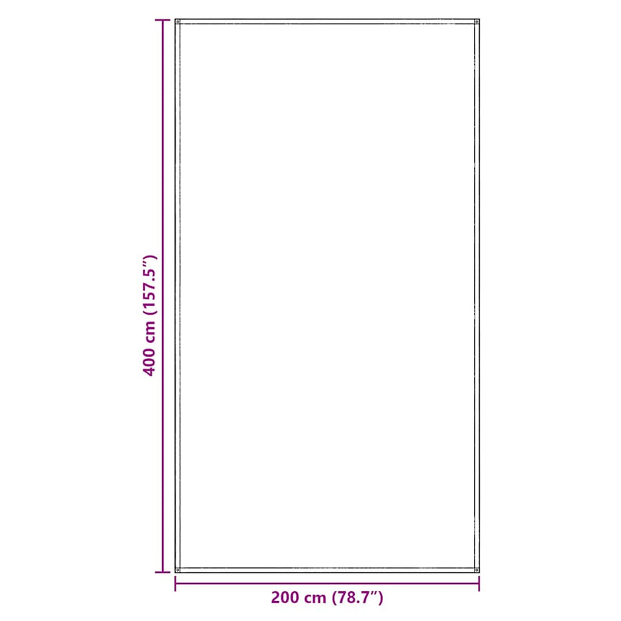 Tenttapijt Lichtgrijs 400 x 200 cm Polyetheen