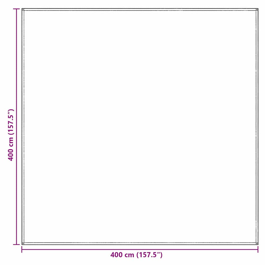 Tenttapijt Lichtgrijs 400 x 400 cm Polyetheen