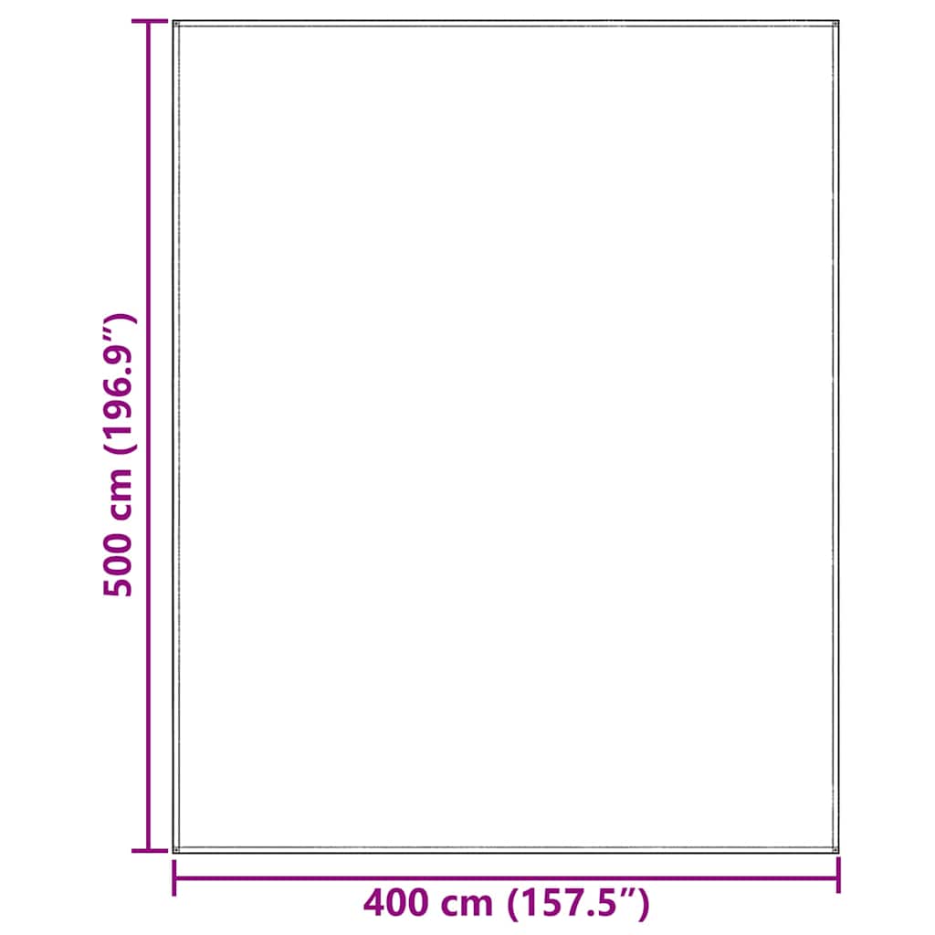 Tenttapijt Lichtgrijs 400 x 500 cm Polyetheen