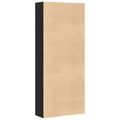 Boekenkast Zwart Eiken 80x30x189 cm Engineered Wood