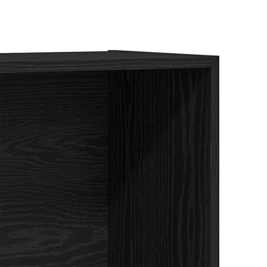 Boekenkast Zwart Eiken 80x30x189 cm Engineered Wood
