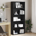 Boekenkast zwart eiken 80x30x189 cm