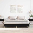 Bedframe 203x203x25 cm zwart eiken