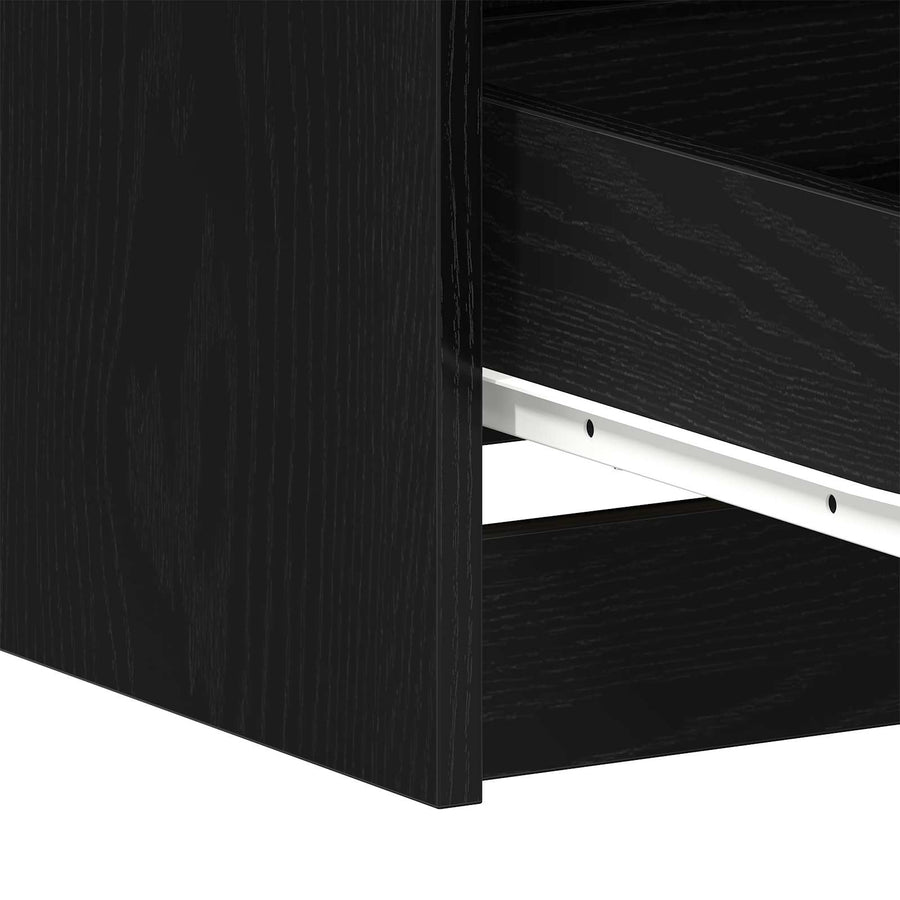 Bureau met lade Zwart Eiken 140 x 50 x 76 cm Bewerkt hout