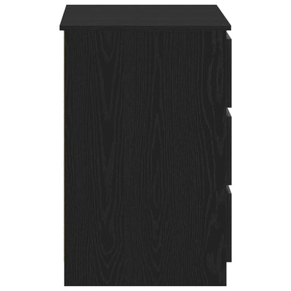 Bureau met lade Zwart Eiken 140 x 50 x 76 cm Bewerkt hout
