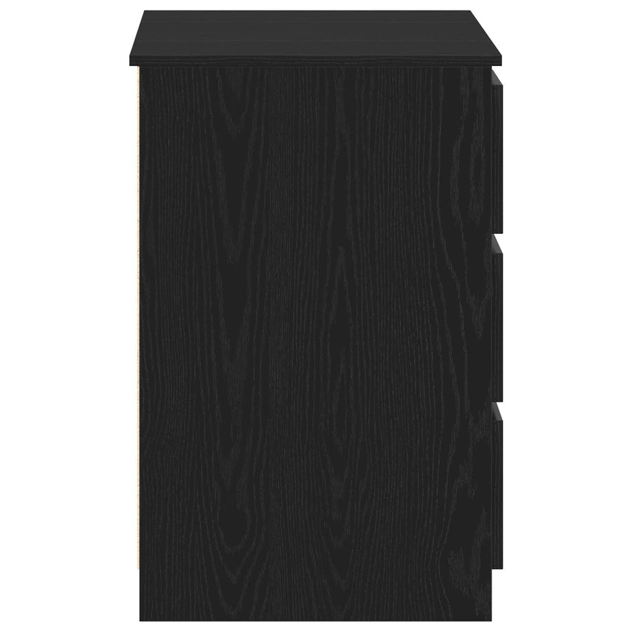 Bureau met lade Zwart Eiken 140 x 50 x 76 cm Bewerkt hout