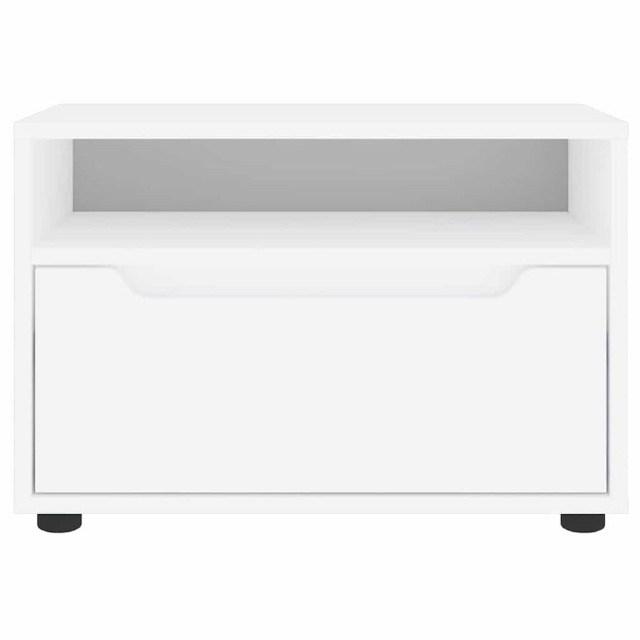 Tv-meubel VISNES 60x40x38 cm bewerkt hout wit