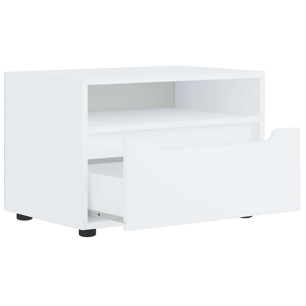 Tv-meubel VISNES 60x40x38 cm bewerkt hout wit