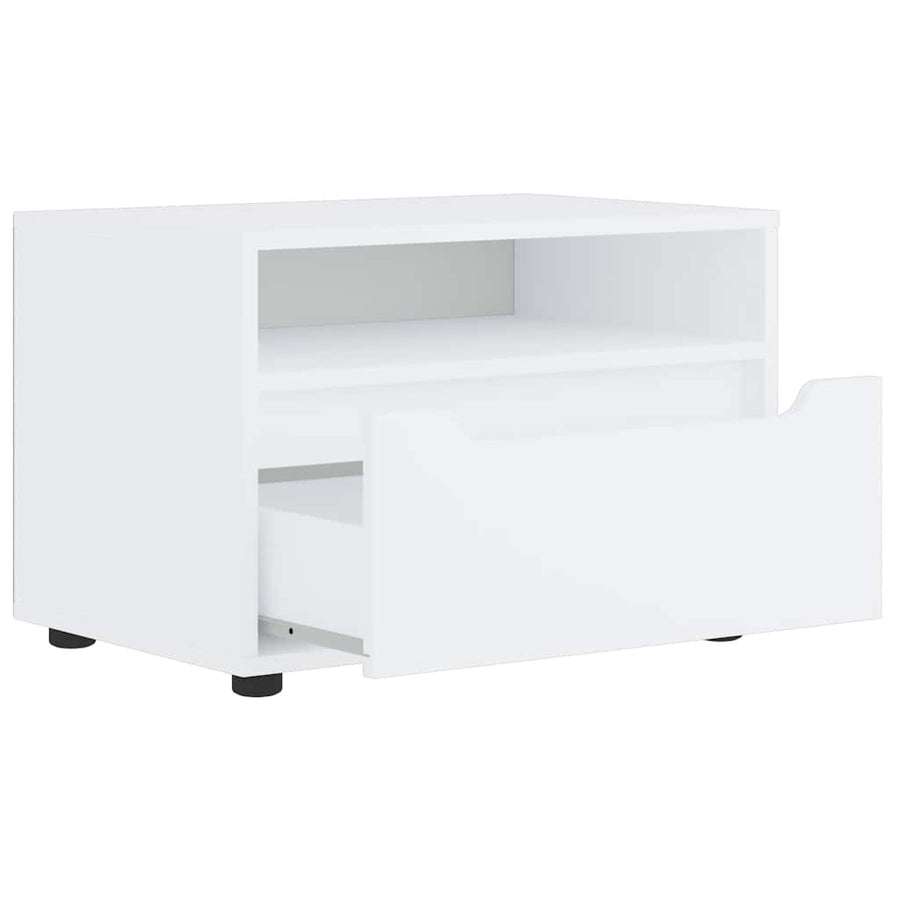 Tv-meubel VISNES 60x40x38 cm bewerkt hout wit