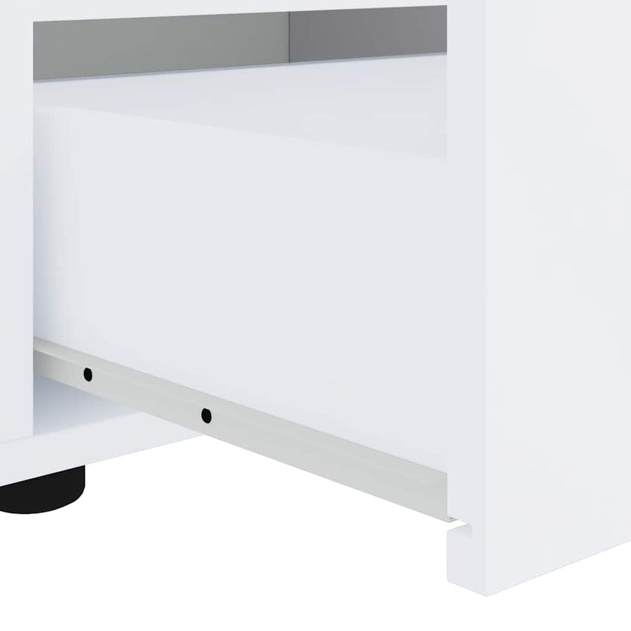 Tv-meubel VISNES 60x40x38 cm bewerkt hout wit