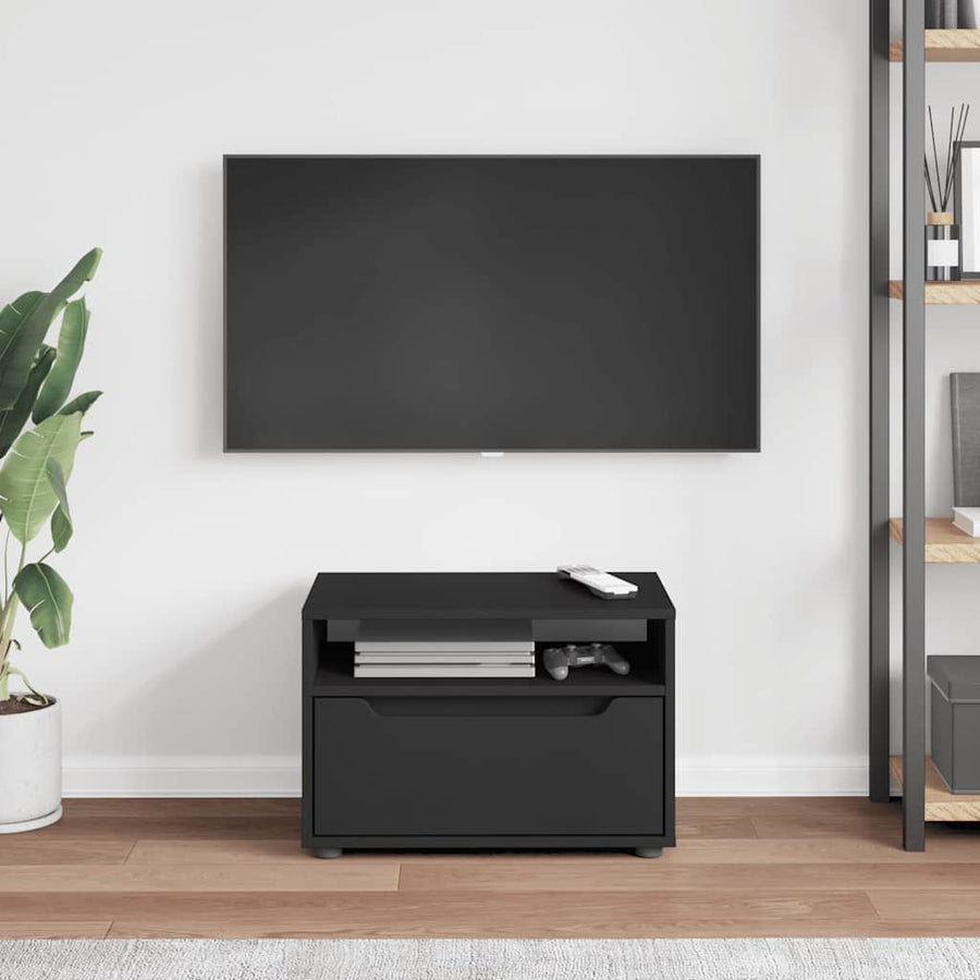 Tv-meubel VISNES 60x40x38 cm bewerkt hout zwart