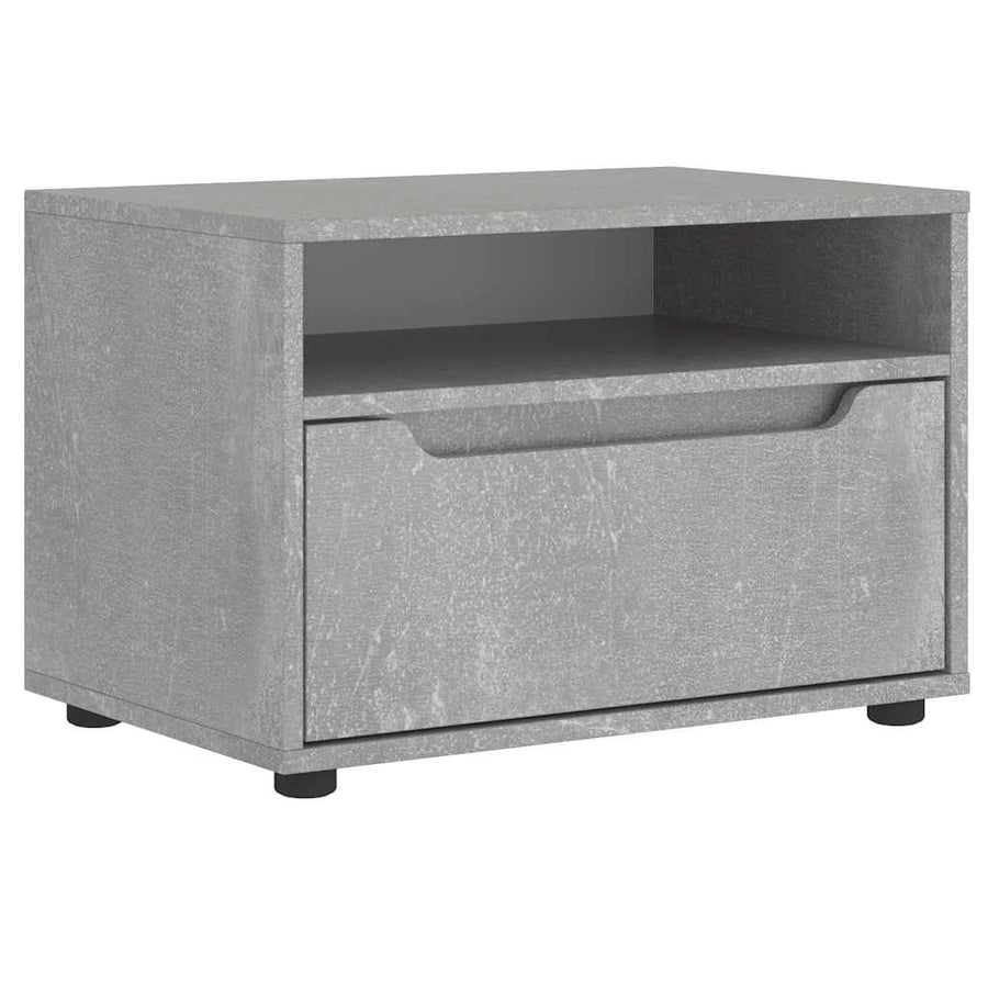 Tv-meubel VISNES 60x40x38 cm bewerkt hout betongrijs