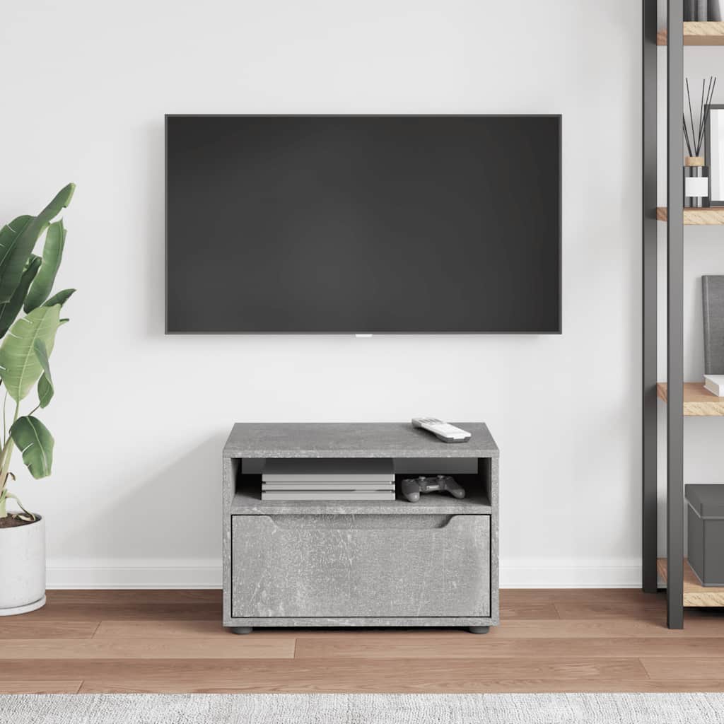 Tv-meubel VISNES 60x40x38 cm bewerkt hout betongrijs
