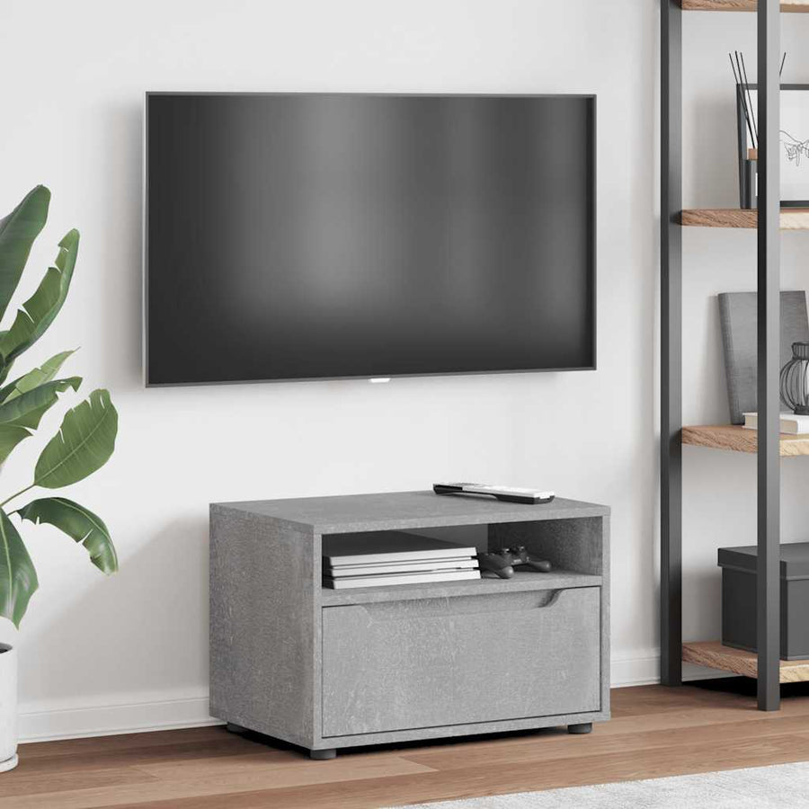 Tv-meubel VISNES 60x40x38 cm bewerkt hout betongrijs