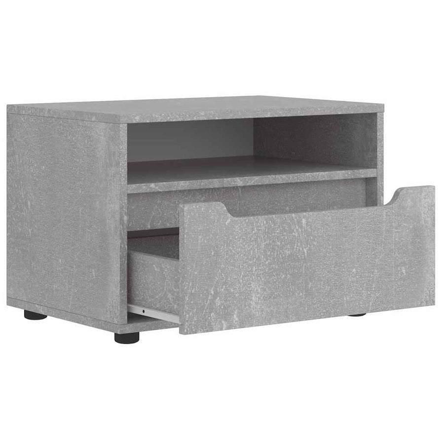 Tv-meubel VISNES 60x40x38 cm bewerkt hout betongrijs