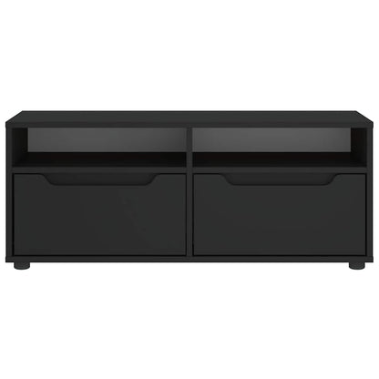 Tv-meubel VISNES 100x40x38 cm bewerkt hout zwart
