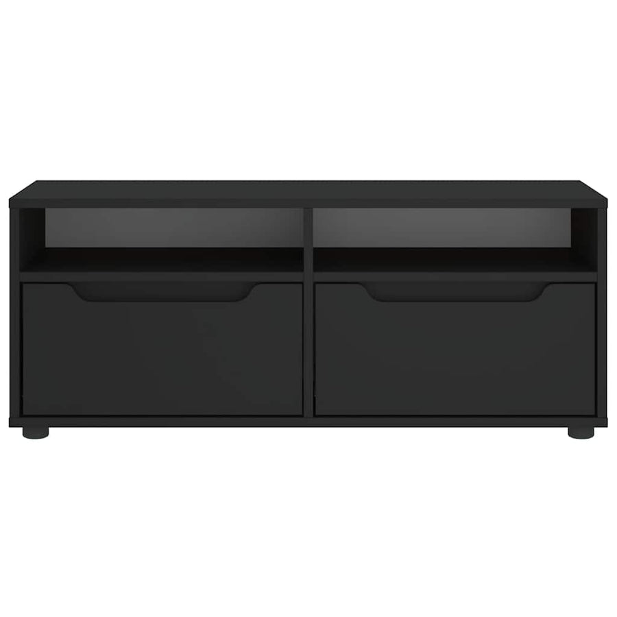 Tv-meubel VISNES 100x40x38 cm bewerkt hout zwart