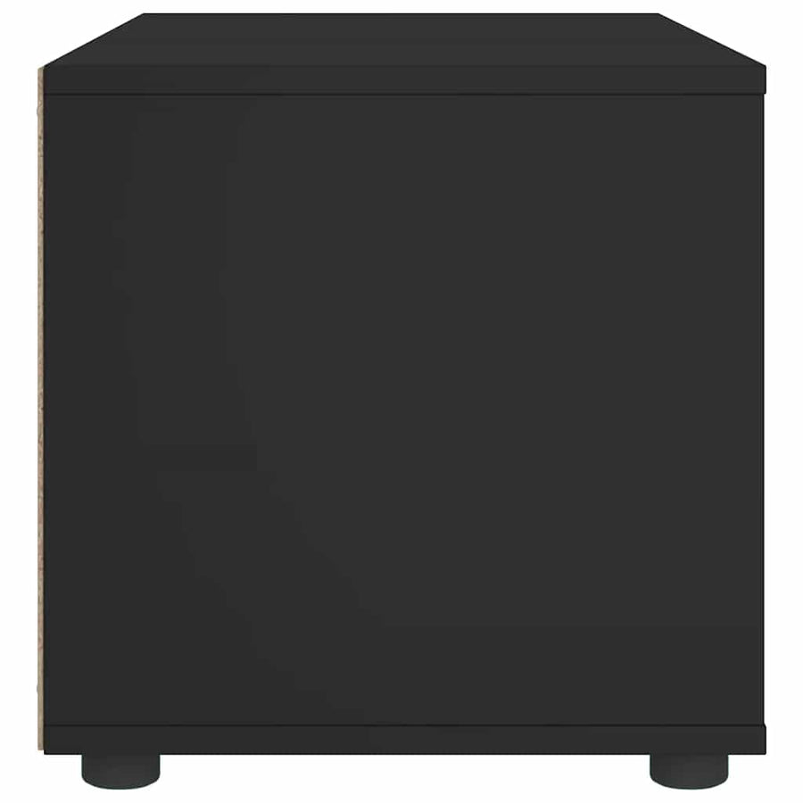 Tv-meubel VISNES 100x40x38 cm bewerkt hout zwart