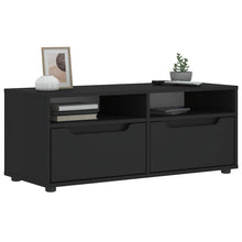 Tv-meubel VISNES 100x40x38 cm bewerkt hout zwart