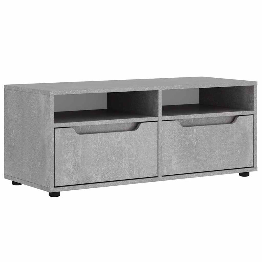Tv-meubel VISNES 100x40x38 cm bewerkt hout betongrijs