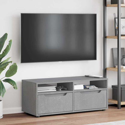 Tv-meubel VISNES 100x40x38 cm bewerkt hout betongrijs