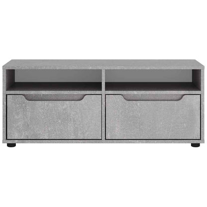 Tv-meubel VISNES 100x40x38 cm bewerkt hout betongrijs